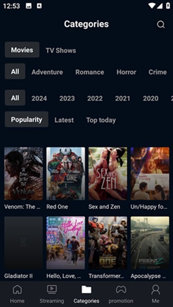 PPCine APK Install on Android