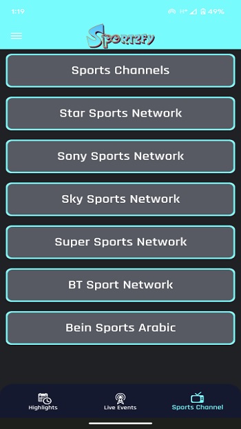 Sportzfy APK Install on Android