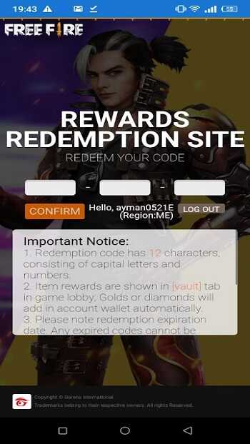 Download Reward FF APK On Android